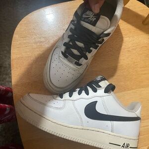 Nike Air Force 1 Shoes - White and Black